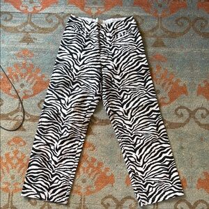 Emma Mulholland on Holiday Kokomo   Zebra Print Pants